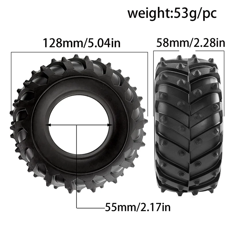 

4Pcs 1/10 Wheel 128Mm Monster-Truck Buggy-Tires For SCX10 HSP/HPI/Tamiya/Kyosho Upgrade Parts