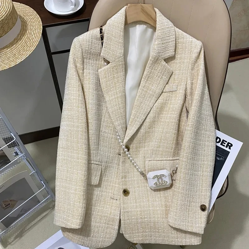 2024 Spring Autumn Korean Version Blazer Coat Women's Design Sense Leisure Ladies Suit Jacket Temperament Fashion Lady Outerwear