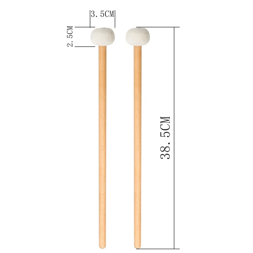

1 пара молоточков для тимпанов с войлочной головкой и деревянной ручкой для музыкальных ударных инструментов, обеспечивающие чистый и насыщенный звук