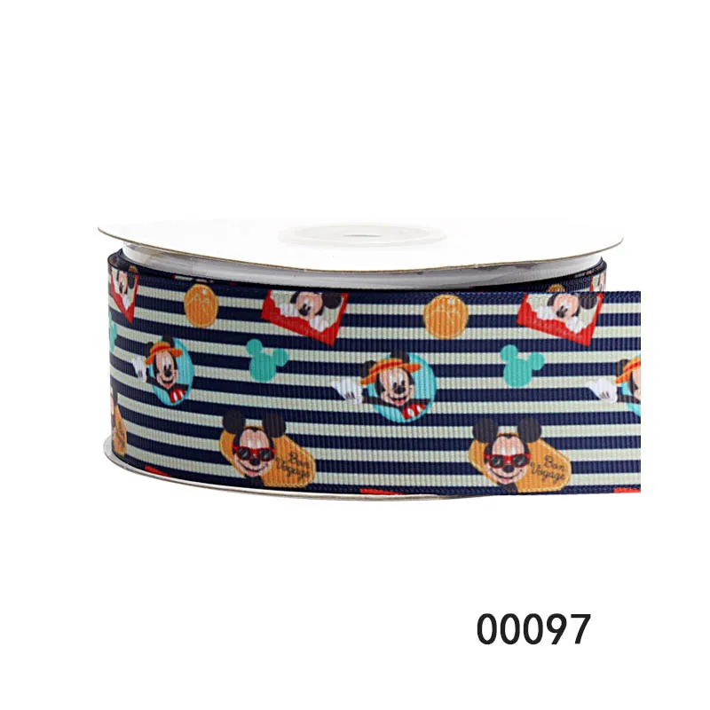 Disney 5Yards 25MM 38MM Mickey Mouse Printed Grosgrain Ribbon