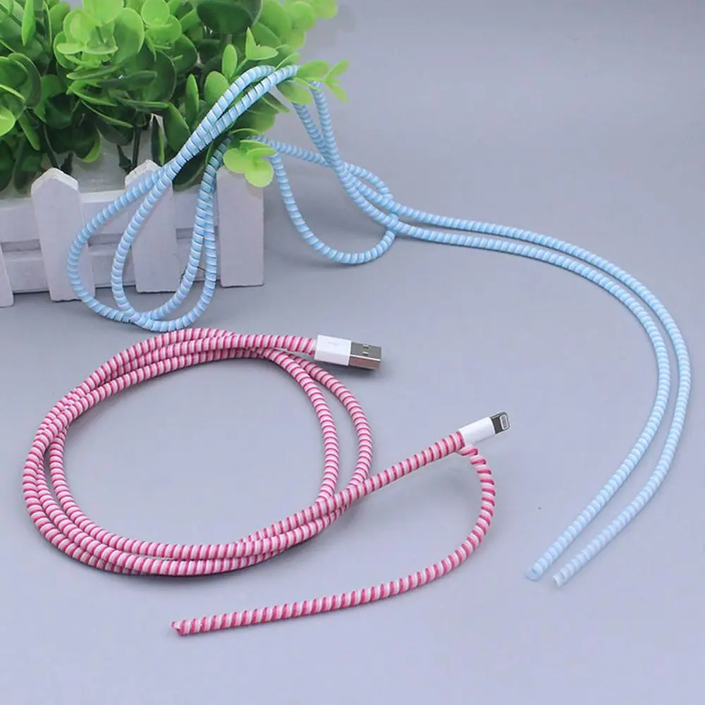 TPU Material Fashion Telephone Line USB  Cover Bobbin Winder Cable Protector Rope Protection Data Line Case