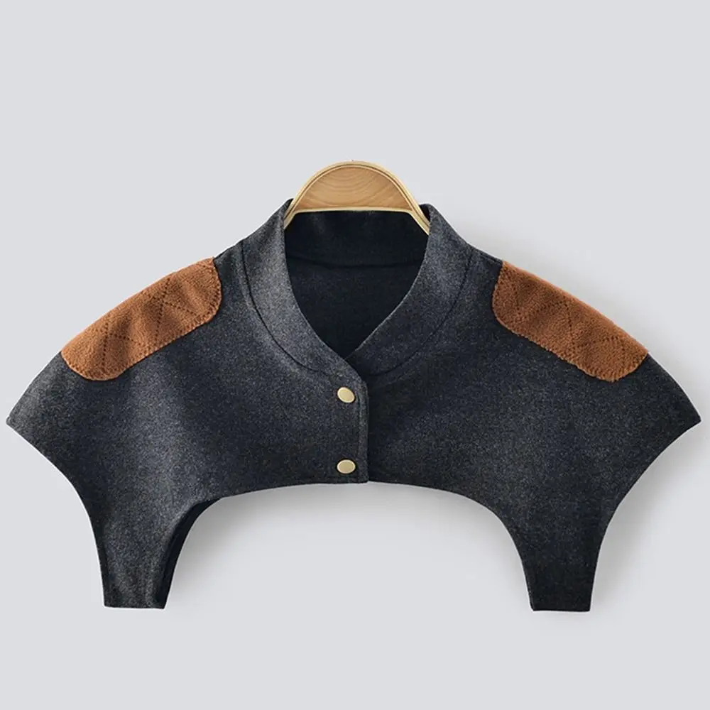 Breathable Warm Shoulder Pad Plush Shoulder Pad Keep Warm Back Protector Brace Thickened Back Support Shoulder Shawl Universal