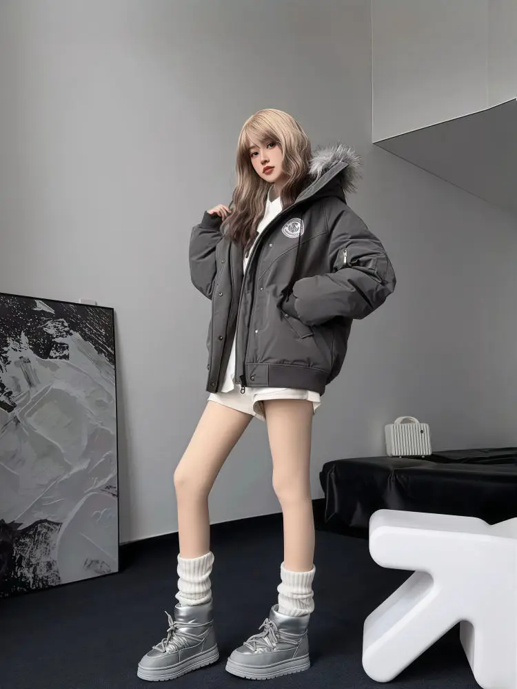 

Женская демисезонная куртка-парка в стиле байкерской, с эффектом утепления, с отложным воротником, с регулируемым поясом, для активного отдыха, с подогревом, для кемпинга, с диагональным поясом, в стиле OL