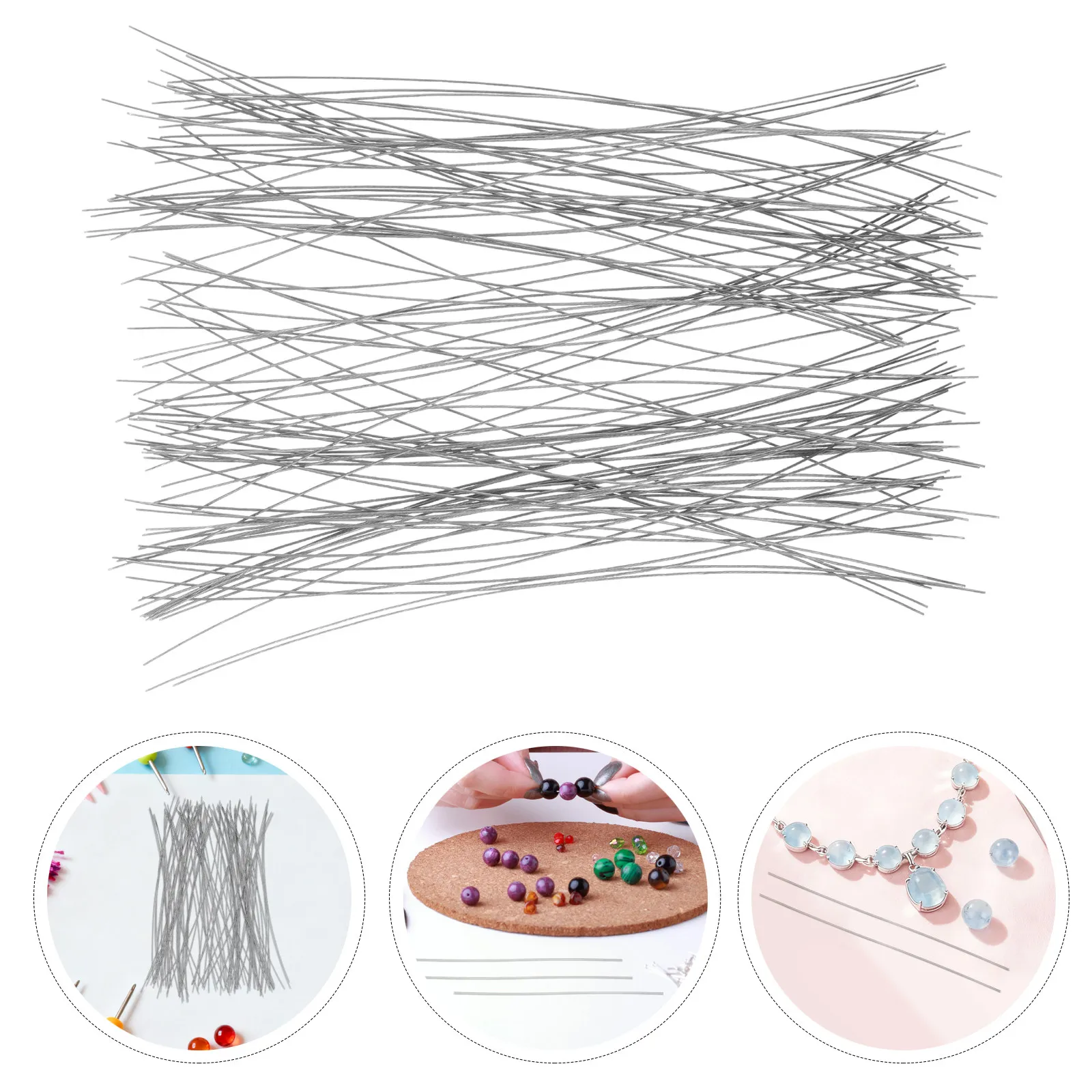 200Pcs Beading Needle Jewelry Making Flexible Threading Tool DIY Bracelet Necklace Bead Stringing Supplies Crafts Festival