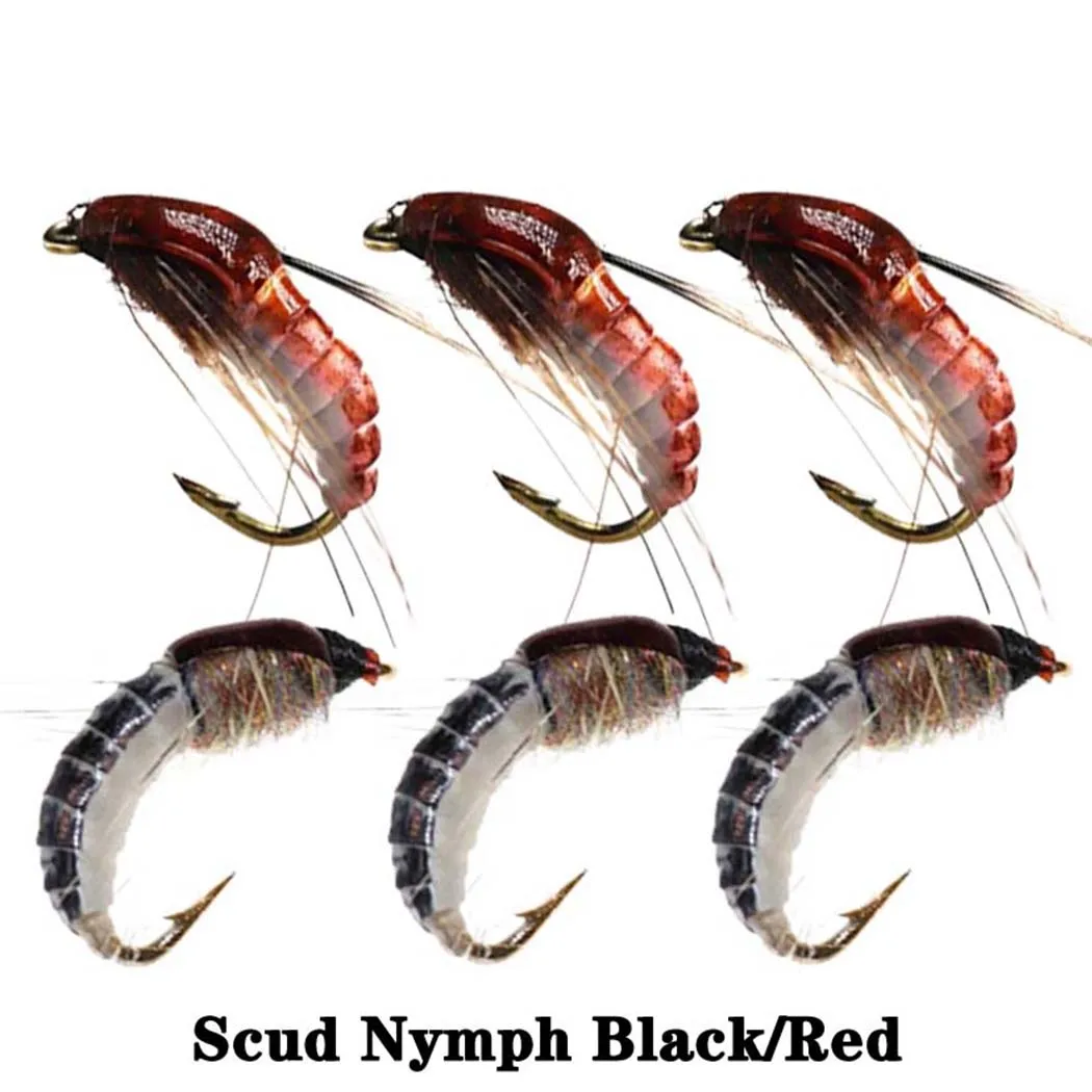 24Pcs/Box Nymph Scud Fly Fishing Flies Fly Insects Different Styles Salmon Trout Fly Fishing Lures Fishing