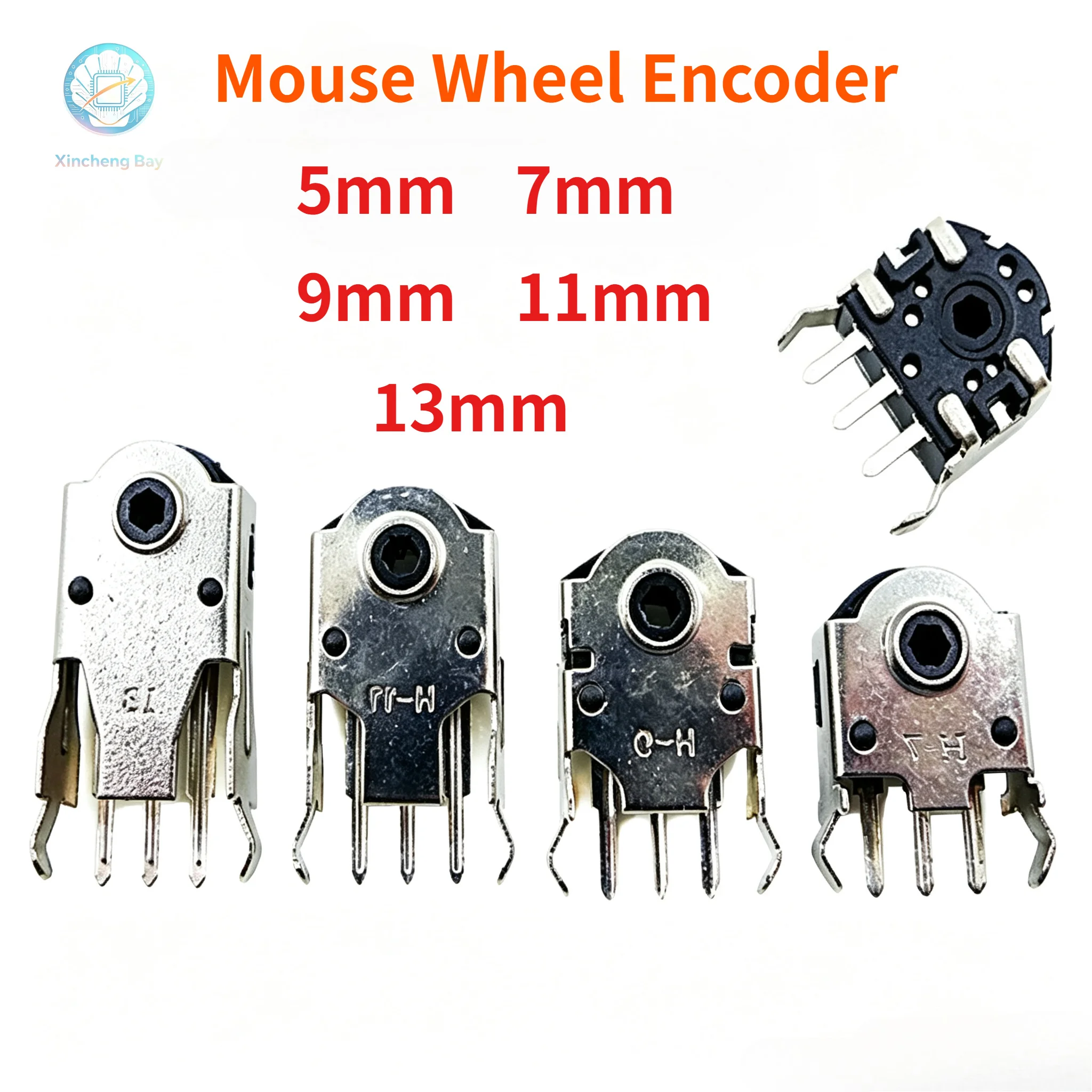 5PCS Mouse Encoder 5MM 7MM 9MM 11MM 13MM Rolling Switch Roller Encoder 5H 7H 9H 11H 13H Mouse Navigation Mouse Connector