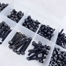 300pcs Black Hex Bolts and Nuts Set #5