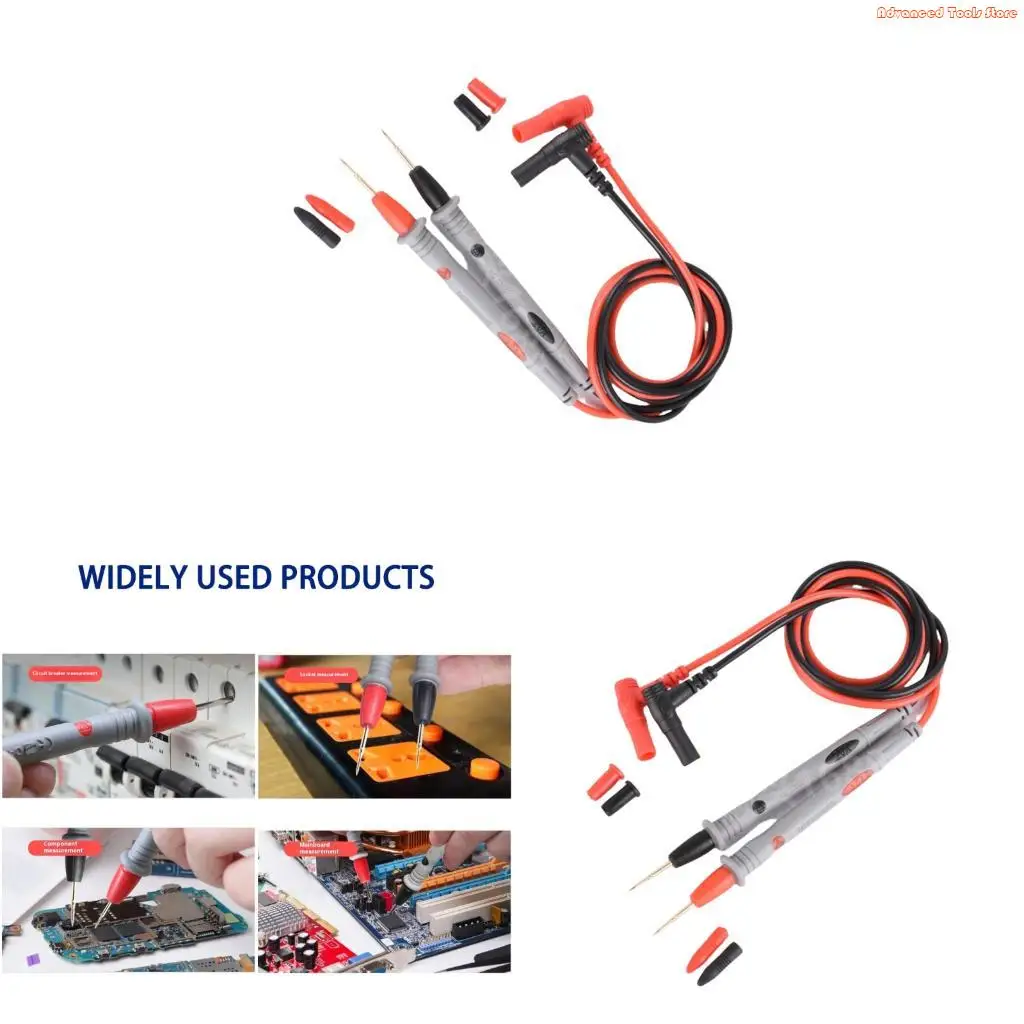 Electrical Testing Probes with Ergonomic Rubber Handle Heat Resistant Test Leads set for Precise Circuit Measurements W91B