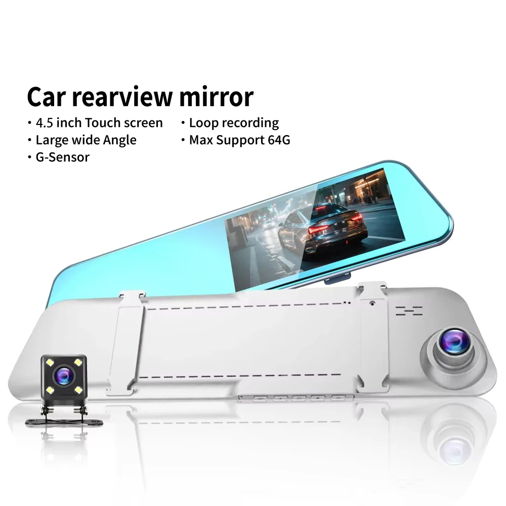 

4G Vehicle GPS Navigation 7 Inch Android 8.1 2GB+32GB Dual Lens Dash Cam Car DVR Rear Camera Recorder 24H Parking surveillance