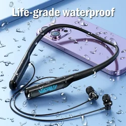 Wireless Bluetooth Neckband Headphones In-Ear Monitor Earphone with Mic Long Battery Life for Sports High-Quality Sound Headset