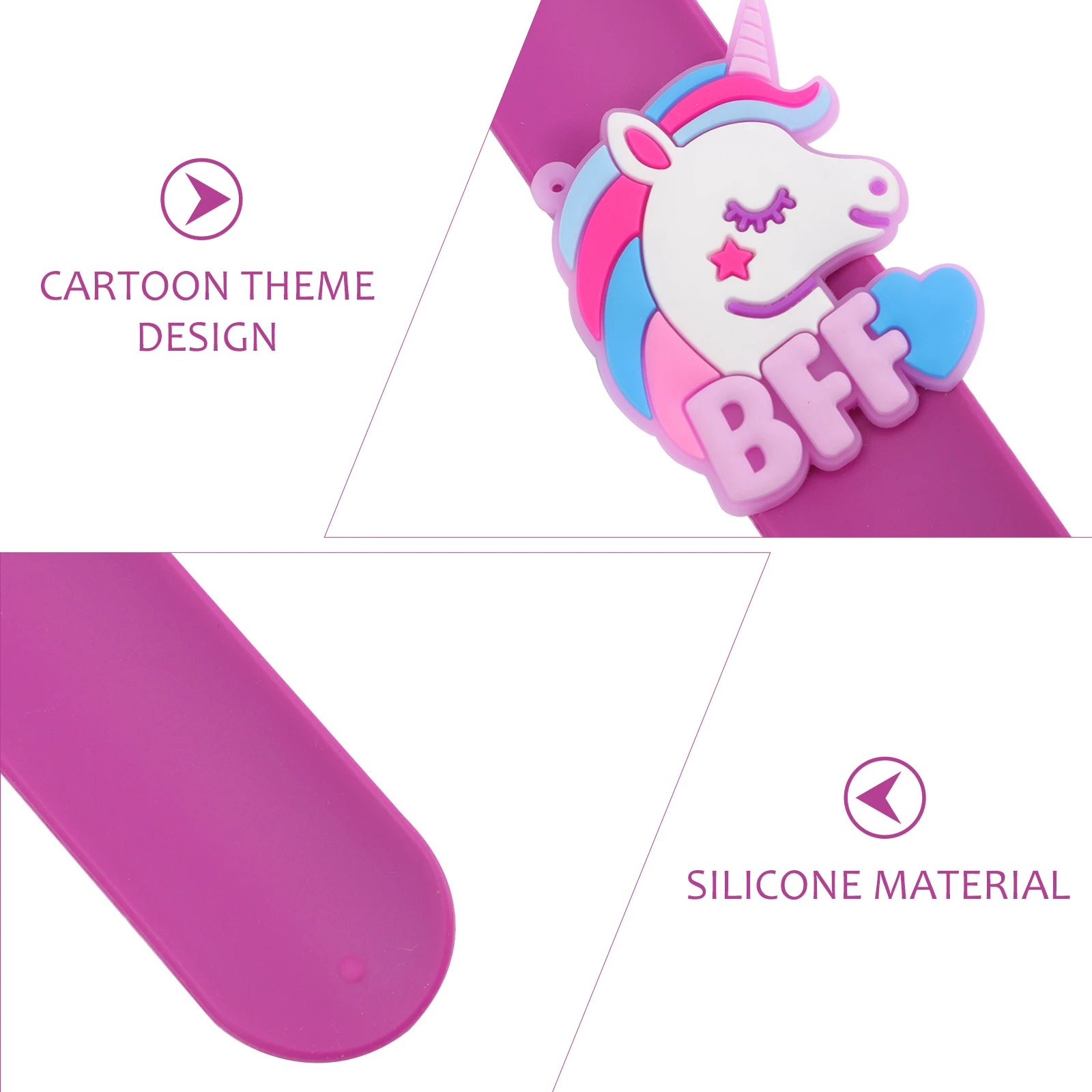 

8 Pcs Bracelet Slap Wrist Bands Kids Papa Circle Silicone Snap Bracelets Slap-on Wristband Child