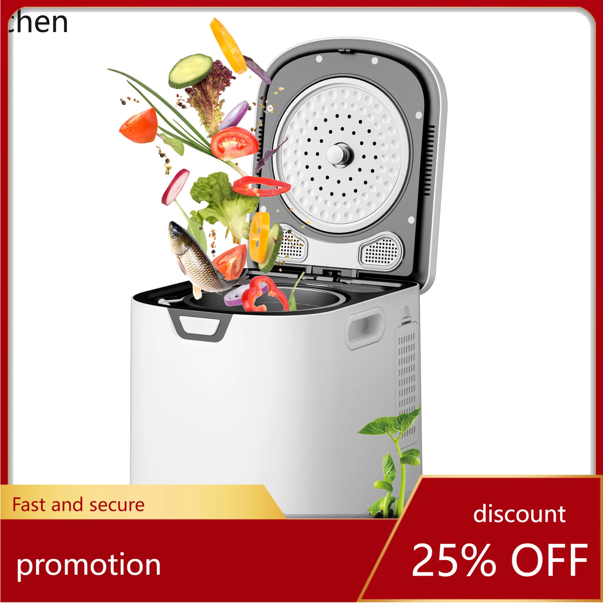 

HXL Smart Kitchen Waste Disposer Kitchen Food Electric Composter No Odor