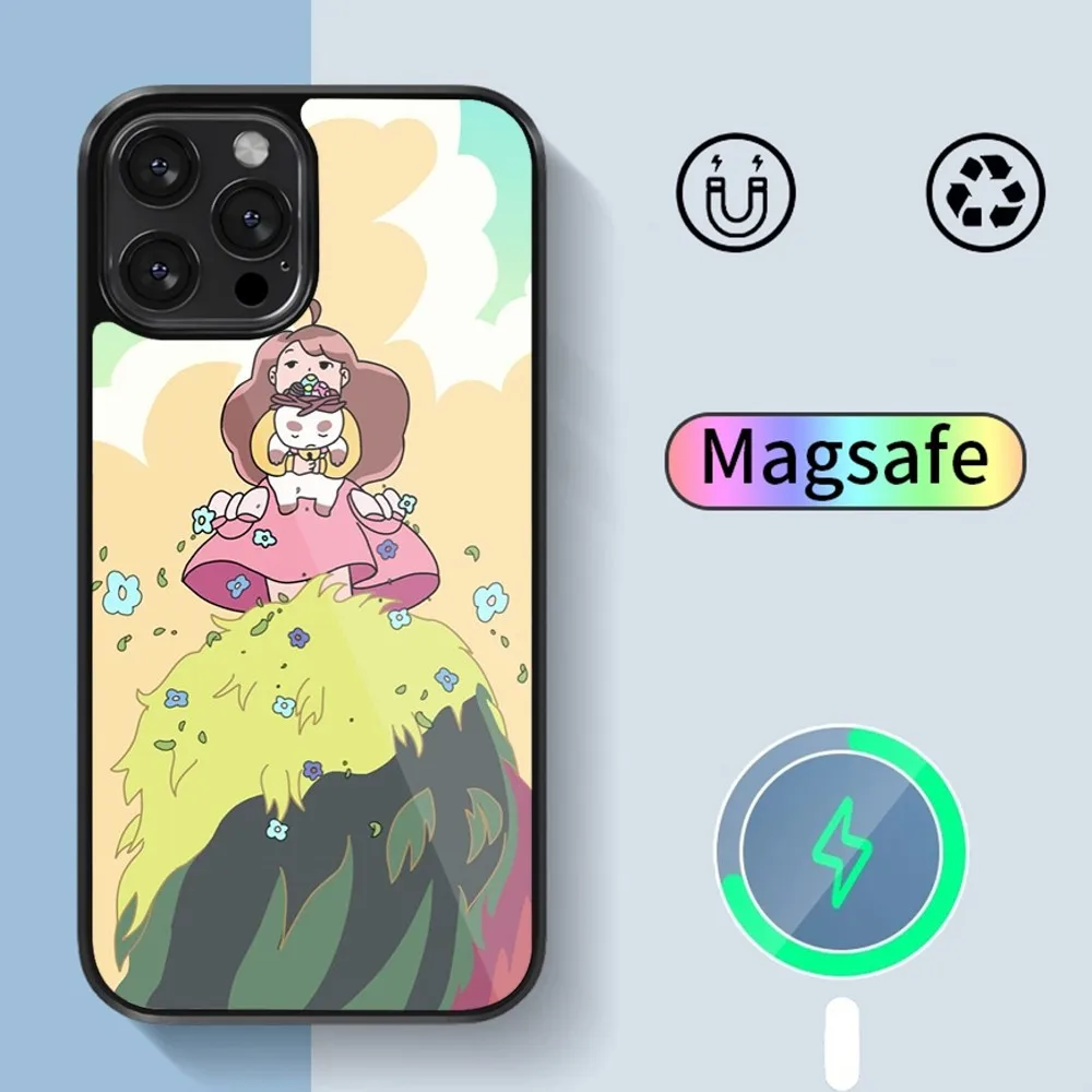 Cartoon B-Bee A-And Puppycat Phone Case For iPhone 14 13 12 11 15 Pro Max Plus Magsafe Magnetic Cover