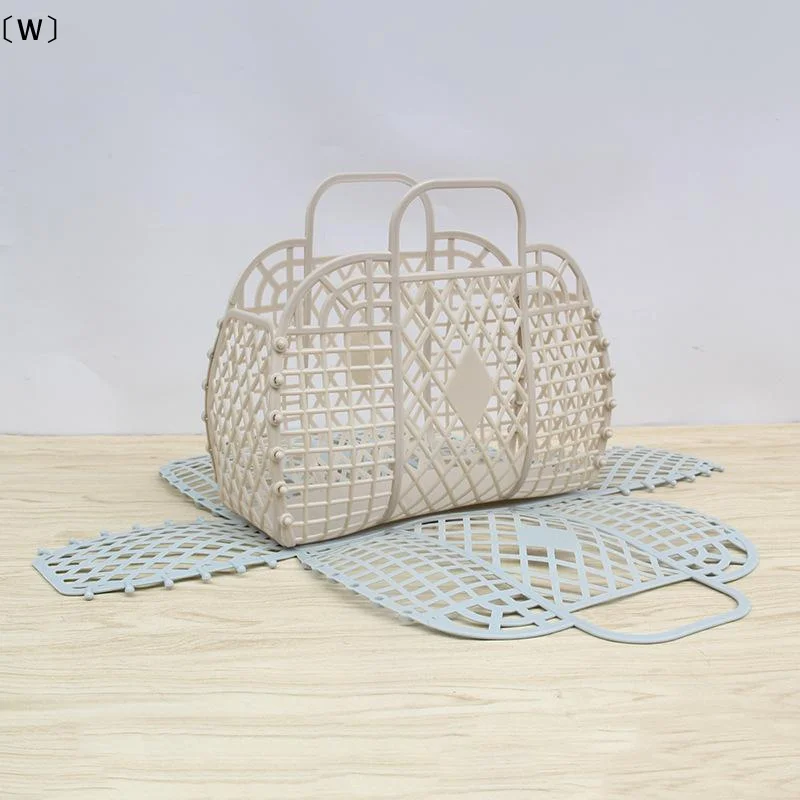 〔W〕Detachable Plastic Shower Basket Hollow Bathroom Storage Basket For Home Shopping Use