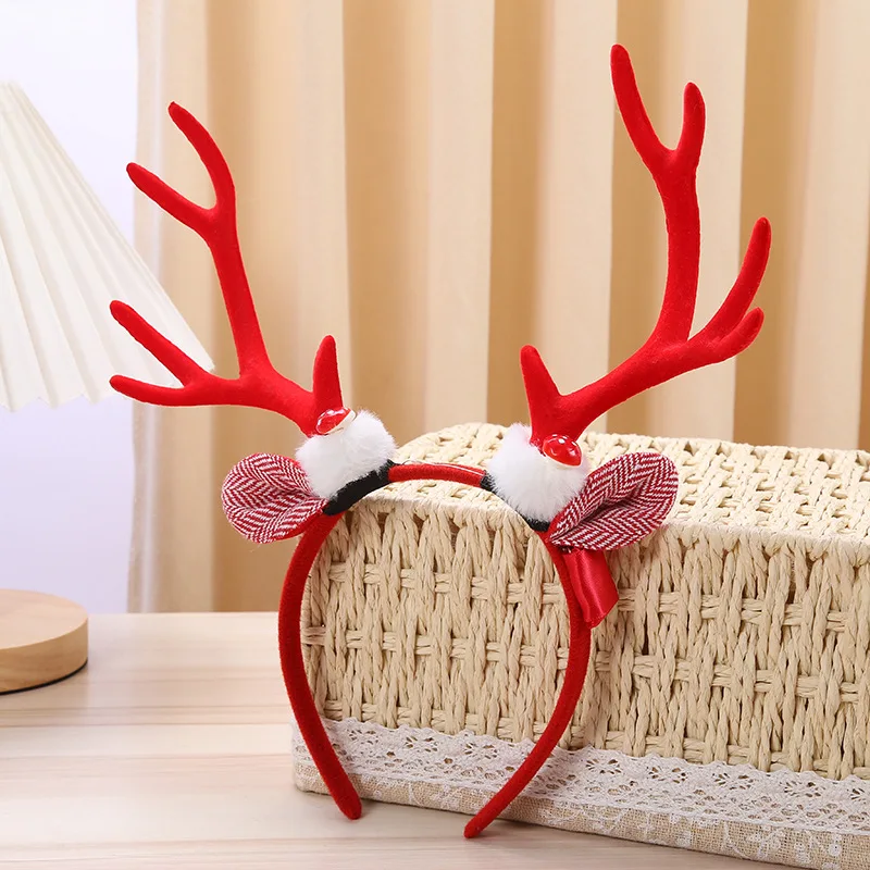크리스마스 섹시하고 귀여운 머리띠 축제 파티 분위기 장식 카드 발급 크리 에이 티브 사슴 뿔 크리스마스 트리 머리띠