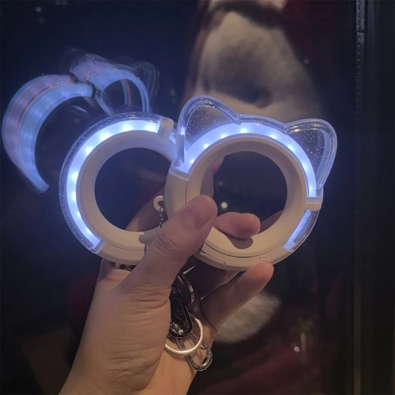 Multicolor LED Bulb Keychain - Sturdy Mini Flashlight Pendant for Music Concerts & Fan Events, Portable Night Light Gift
