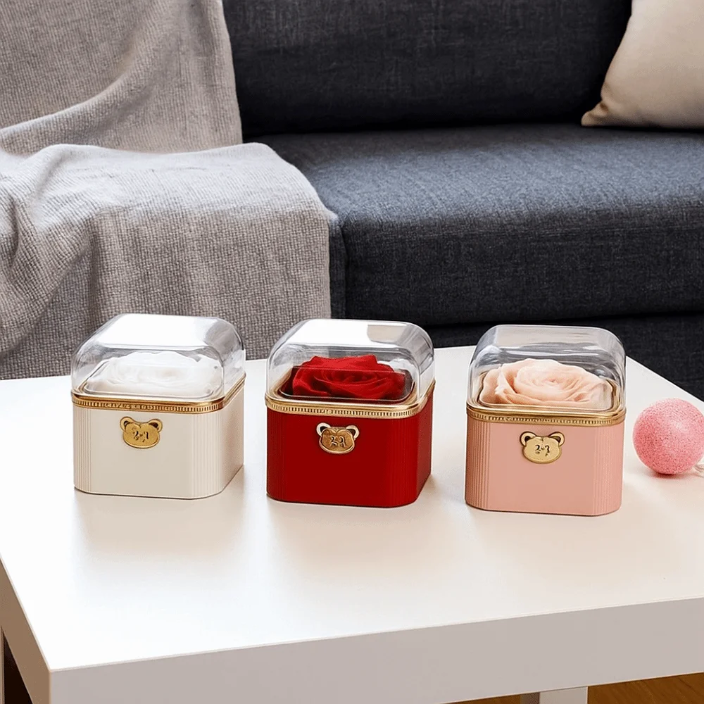 

Креативная милая раскладная коробка для ожерелья, романтическая пылезащитная вращающаяся коробка для розы, пластиковый автоматический чехол для хранения ожерелья, предложение, артефакт