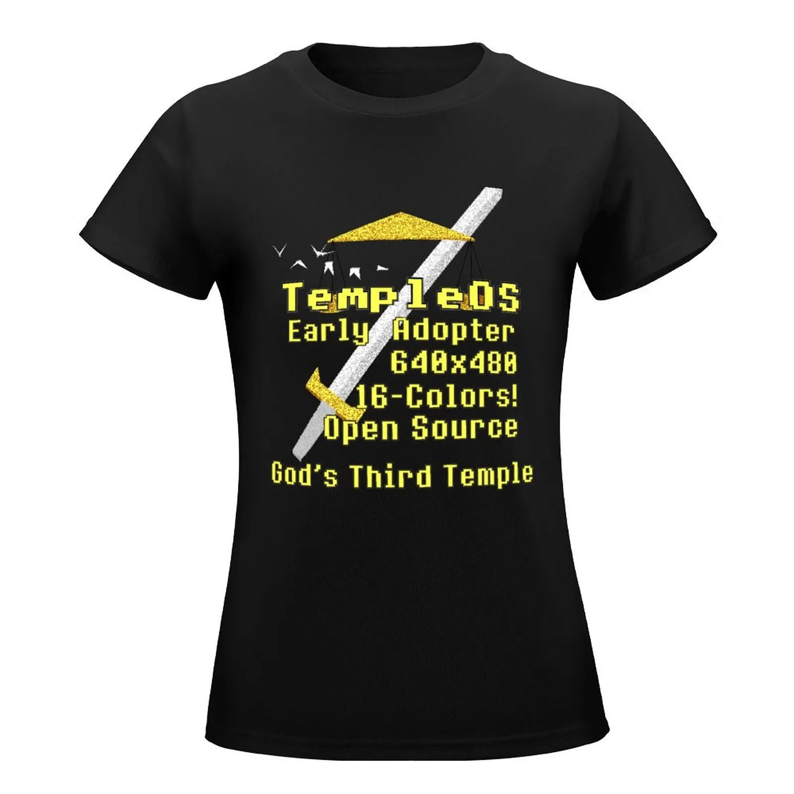 TempleOS Early Adopter - Terry A Davis, Programmer, Meme T-Shirt aesthetic clothes shirts graphic tees Women's clothing