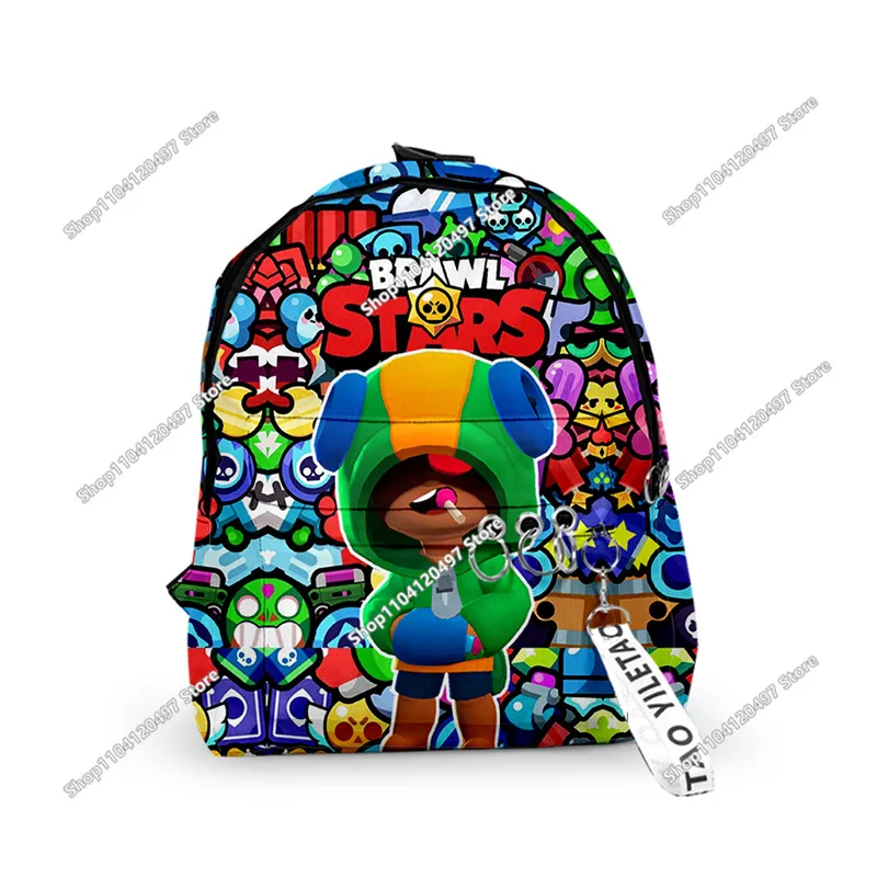 Wilderness Game Cosplay Brawl Stars-rugzakken Waterdichte dagrugzak Lichtgewicht schooltassen Etui - afbeelding 1