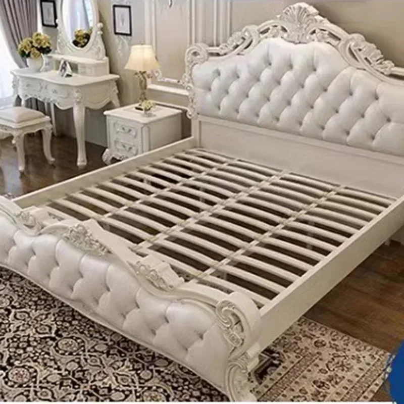 

Minder Double Bed Bedroom Girls Design Sun European Sleeping Platform Bed Castle Beauty Floor Korean Beliche Hotel Furniture