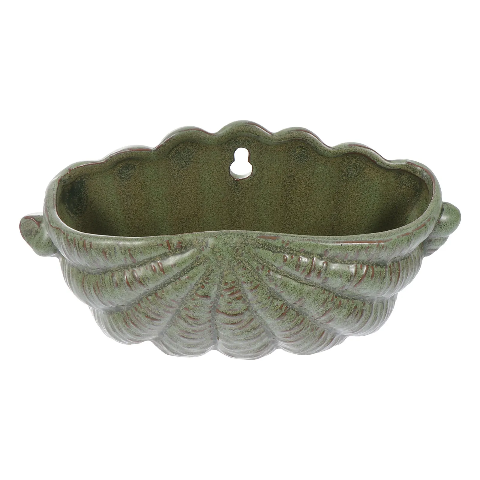 1Pcs Plant Hanging Pot Vintage Ceramic Wall Mounted Flowerpot for Tiny Plants Space Saving Windowsill Desk Decor Hanging Flower