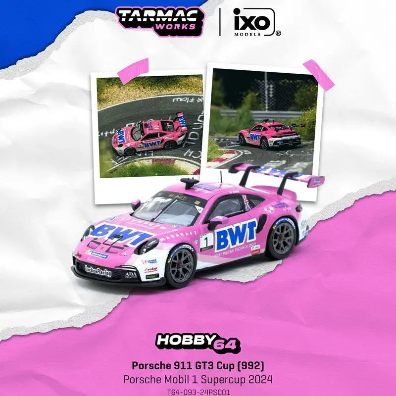 

TW 1:64 Porsche 911 GT3 Cup (992) Porsche Mobil 1 Supercup 2024 Alloy Die-cast Car Model