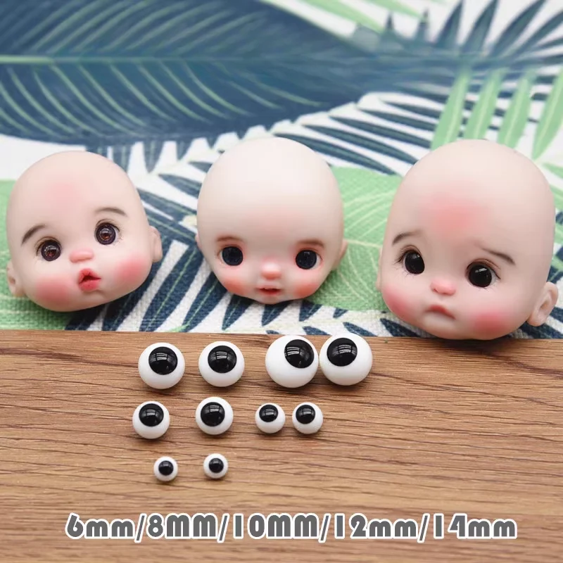 Ob11 Doll Imitation Real Glass Can Rotate The Eyes DIY Pottery Doll Animation Cartoon Character Eye Socket Filling Accessories