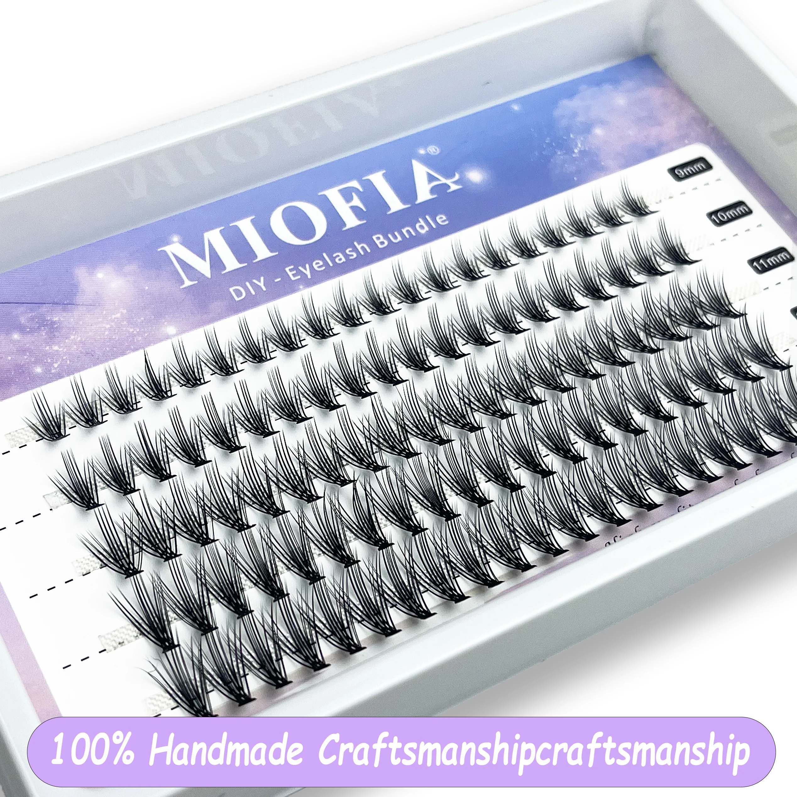 20D Cluster Ciglia fatte a mano Ciglia finte 3D Russo Individuale Mazzi di ciglia Grande capacità Strumento di trucco per estensione ciglia fai da te