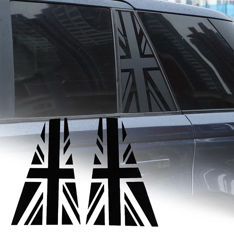 

For Land Rover Range Rover Sport 2010-2013 PVC Car Rear Door Window American Flag Style Trim Sticker Accessories