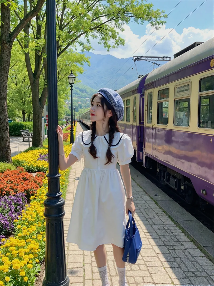 ชุดเดรสฤดูร้อนสำหรับผู้หญิง ปี 2025 สไตล์ลำลอง แบบพื้นฐาน ใส่ได้ทุกวัน ทรงเข้ารูป กระชับรูปร่าง ทรงดินสอ ทรงกระบอก ทรงเข้ารูปพอดีตัว แนบเนื้อ