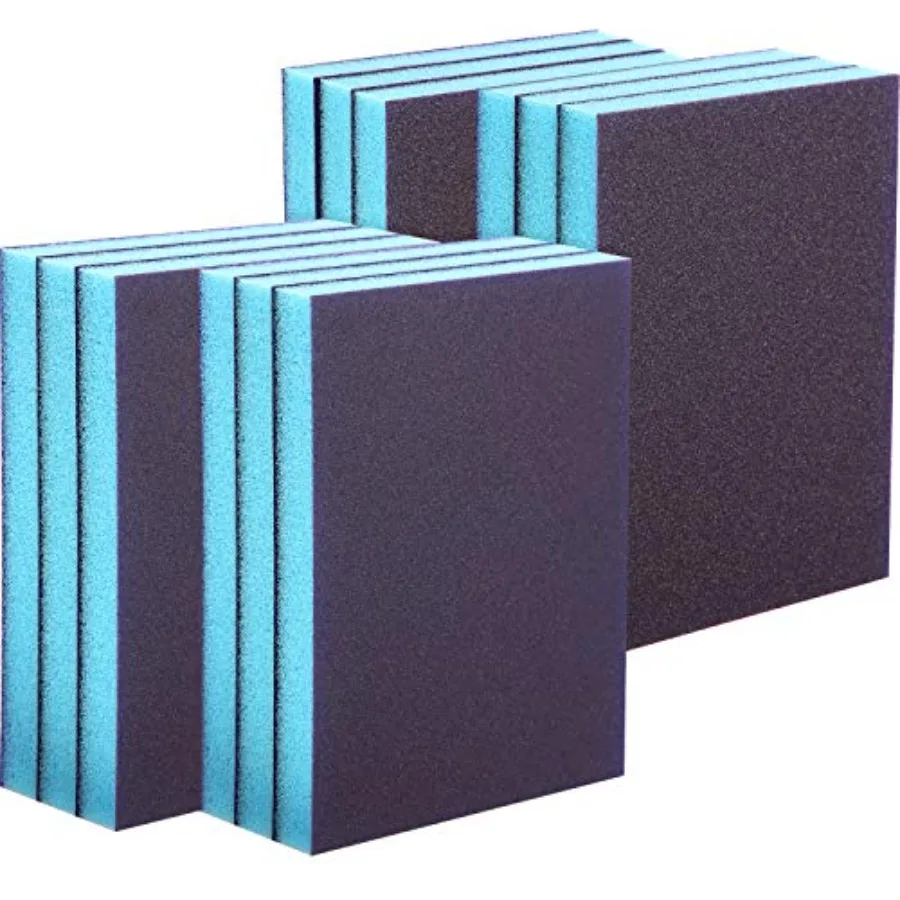 Sanding Sponge Grit Sanding Blocks, Washable and Reusable Sand Sponge Kit, 12 Pieces erfine Grade, Fine Grade