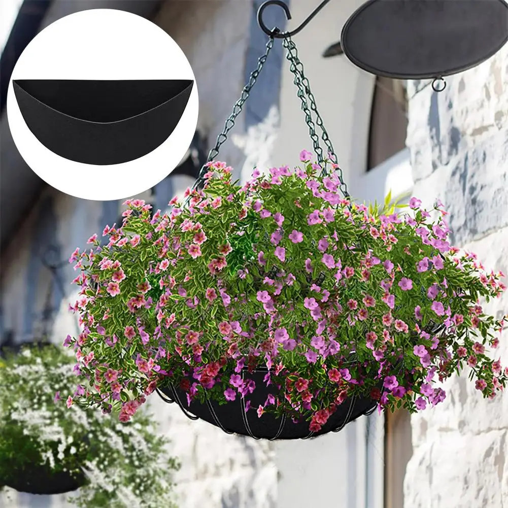 

Tear-resistant Felt Liner Reusable Half Round Felt Planter Liners for Wall Hanging Baskets Moisture Retaining Grower Liners