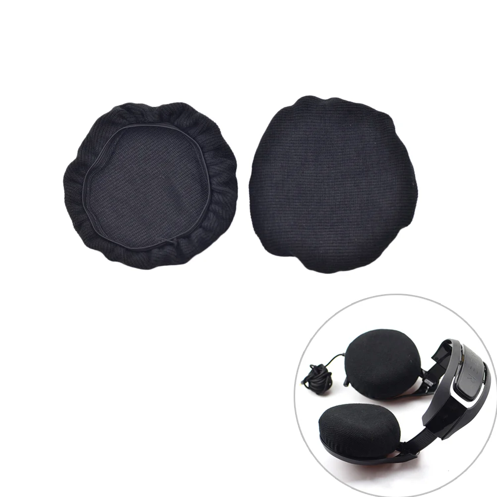 2 pezzi di coperture per cuffie in tessuto elasticizzato, lavabili, auricolari, adatti a 9 11 cm, antipolvere, cuffie universali per aviazione da gioco