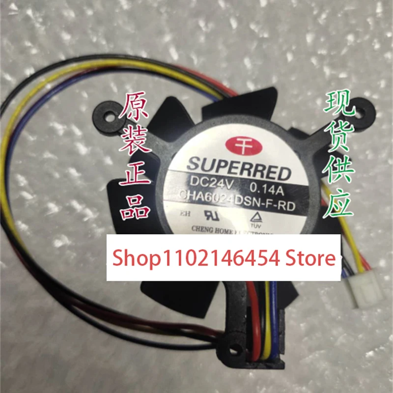 1 قطعة ل Superred CHA6024DSN-F-RD تيار مستمر 24 فولت 0.14A 60x60x24 مللي متر 4-سلك مروحة التبريد