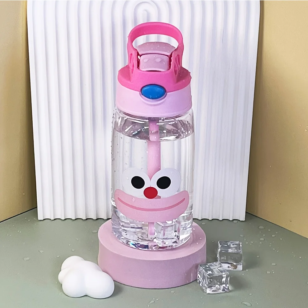 أطفال كوب امتصاص الماء الإبداعية الكرتون تغذية الطفل الكؤوس مع القش مانعة للتسرب زجاجات مياه في الهواء الطلق المحمولة 480 مللي أكواب #6