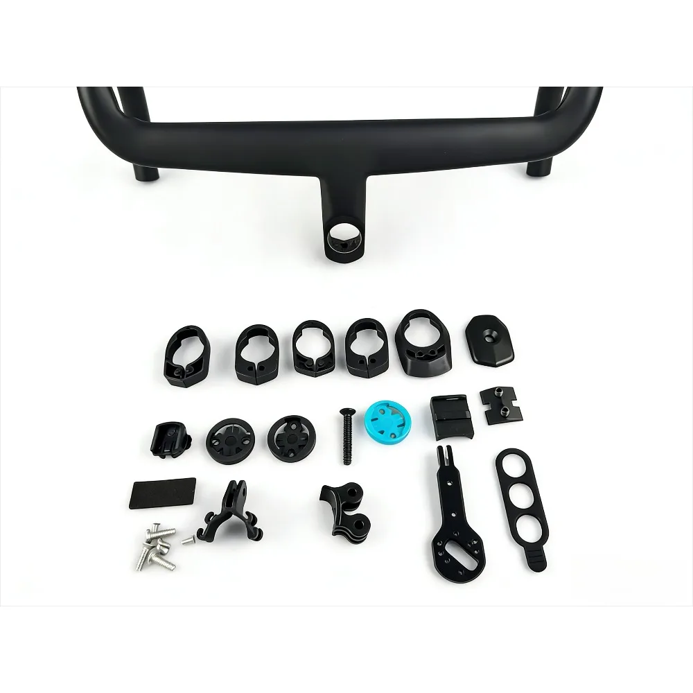

Carbon Handlebar Road Bike Integrated Handlebar With Headset Spacers Computer And Camera Mount For 28.6mm Fork Bent Bar