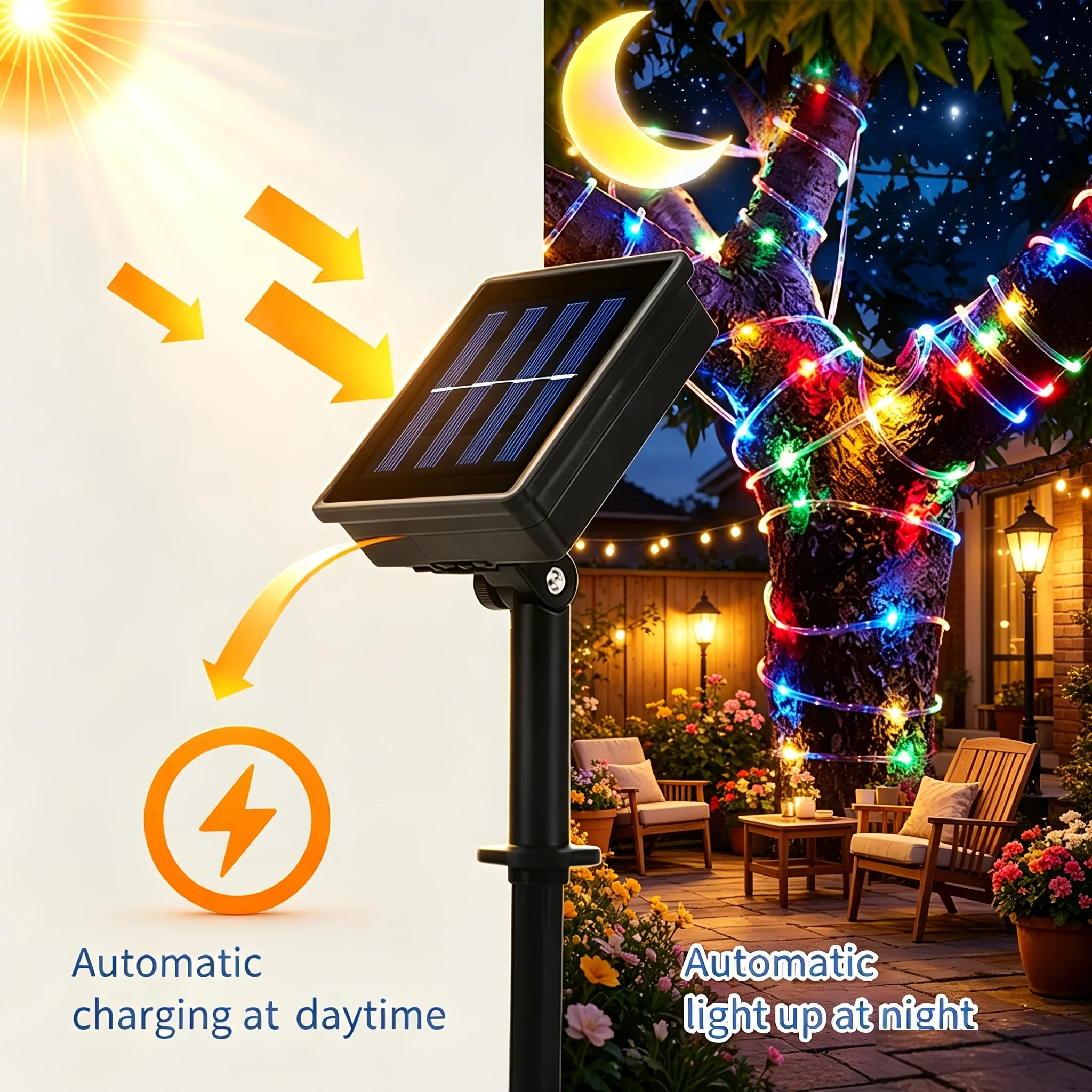 屋外ソーラーLEDフェアリーライト防水ロープチューブストリン - Smart Garden Spotlights のレビューと価格