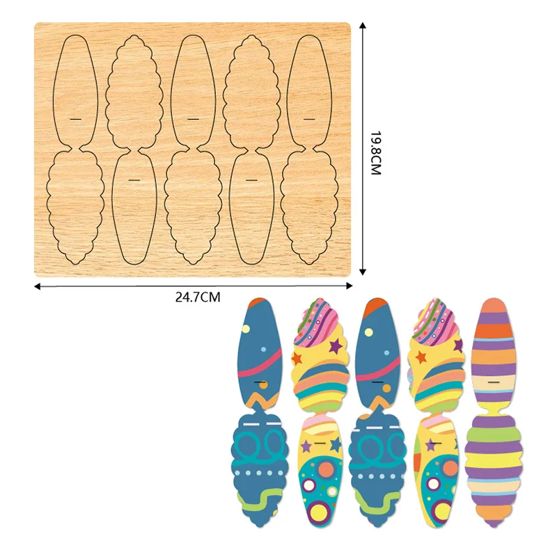 قالب قطع خشبي دبوس الشعر ZYC-571 مناسب لآلات القطع #5