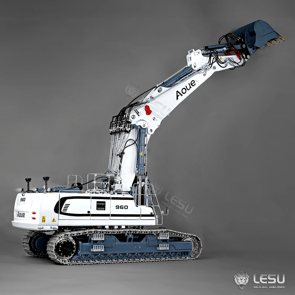 LESU 1/14 Heavy Aoue LR960 RC Vollhydraulikbagger Fertiger Funksteuerung Bagger Engineering Trucks Auto Fahrzeug Lichtmodell