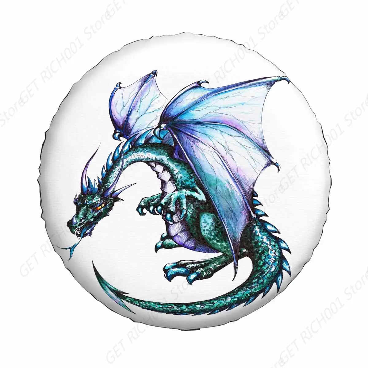 Blue Dragon Spare Tire Cover 15 inch Wheel Animal Protectors Weatherproof Universal for Tire Cover Rv SUV Truck Camper Travel