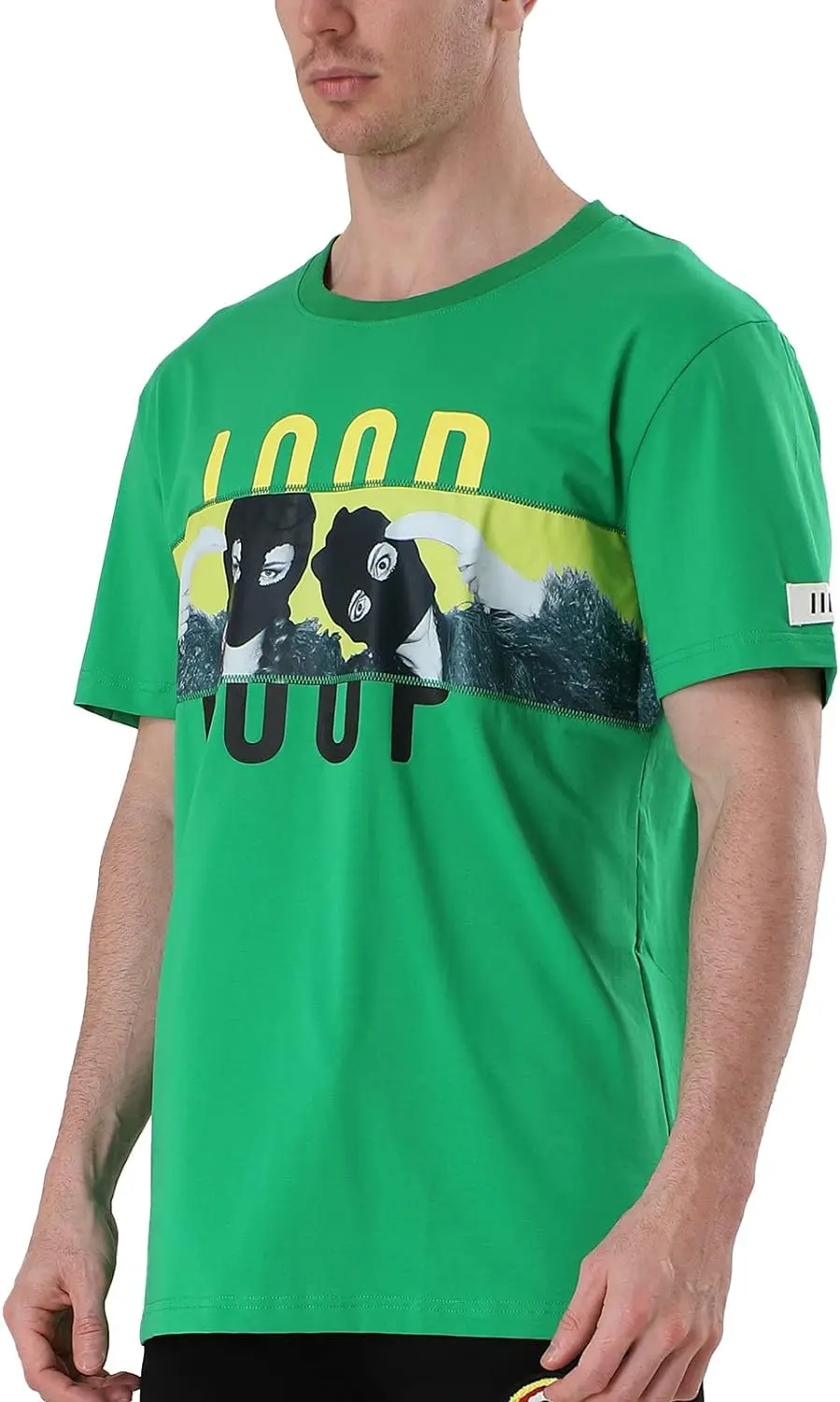 Mens Urban Streetwear Graphic Tee Shirts Loop Printed Embroidery Fashion T-Shirts