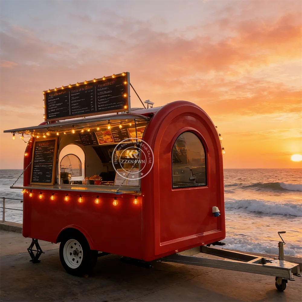 Ice Cream Cart Fast Food Van Bbq Food Trucks Mobile Churros Food Trailer Street Vending Truck For Sale