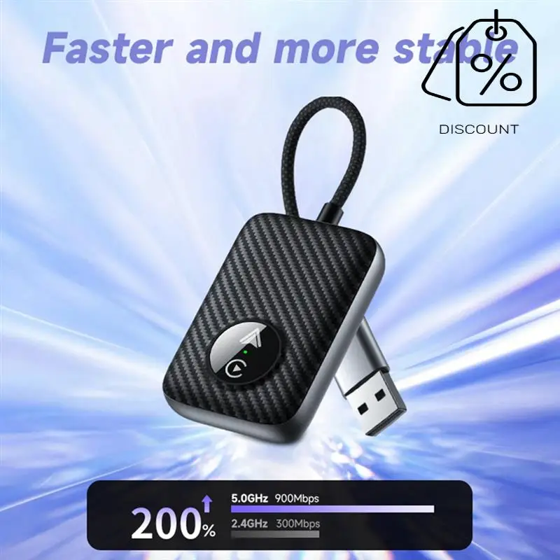 ABMF-беспроводной адаптер Carplay Smart Dongle 2 в 1 для автомобиля Android Auto, проводной к беспроводному Autoplay A