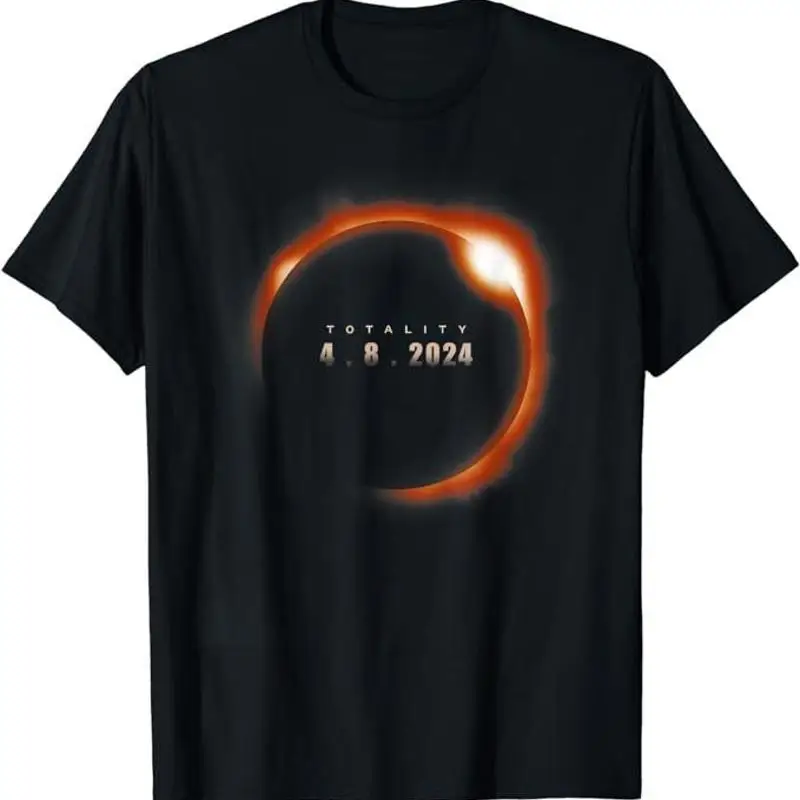 

Total Solar Eclipse 2024 Totality USA Spring April 4 T Shirt Size S 5XL