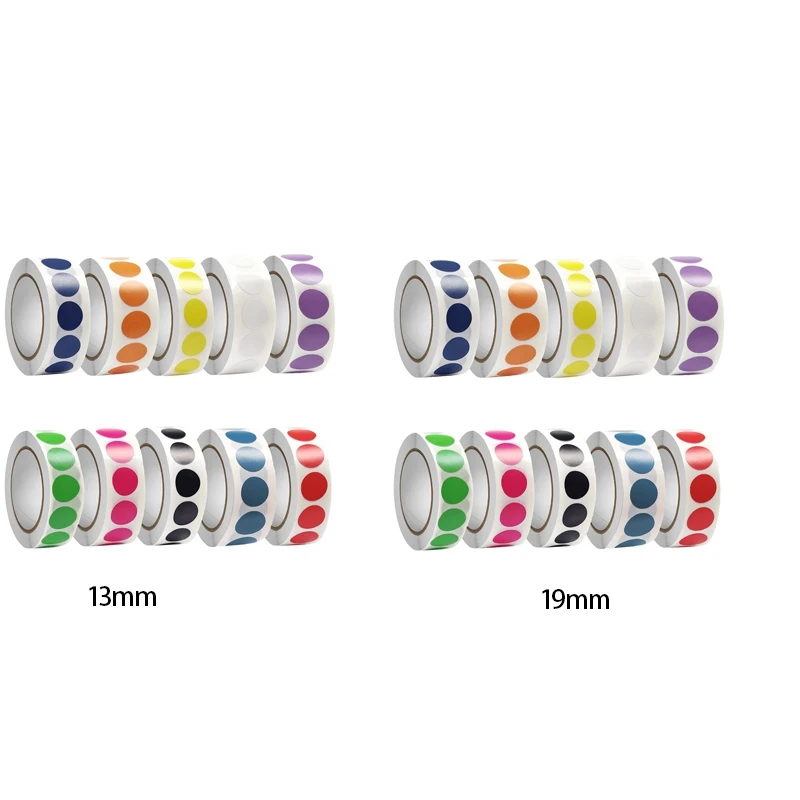 10000 Piece Colored Dot Stickers 1000Pcs/Roll,10 Color Circle Dots Labels Stickers Round Coding Labels For Office