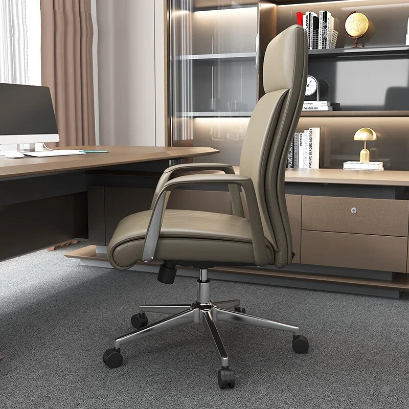 

Leather Boss Office Chair Conference Comfortable Study Computer Single Chair Swivel Large Class Silla Oficina Furniture