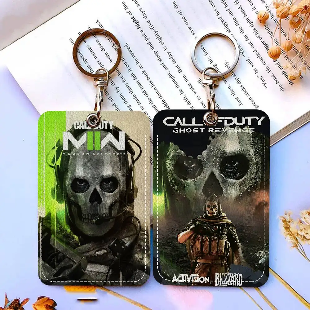 

Кожаный чехол-держатель для карт доступа Call of Duty, брелок для ключей, для ID-карт и пропусков