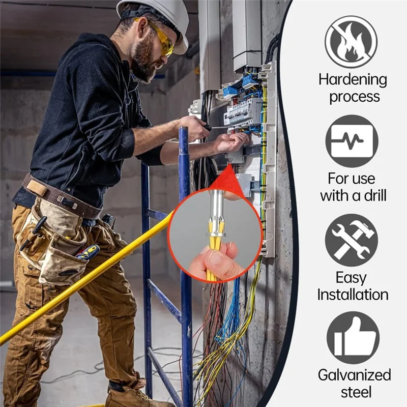 【Hot Selling】Wire Stripping And Twisting Tool,For Drill Wire Nut Twister Wire Stripper Cable Wire Connector Tool,Hex Shank Cable