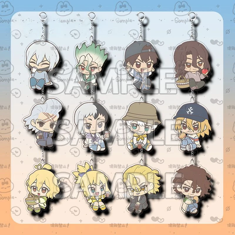 

Anime Peripherals Xeno Houston Wingfield Figure Pendant Senku Ishigami Figurine Acrylic Pendant Decoration Collection Toys Gifts