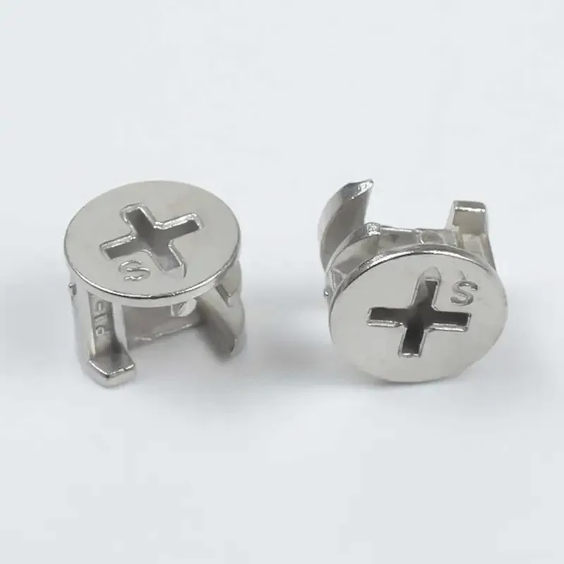 100pcs Furniture Three-In-One Connector, Alloy Wheel, Hardware Accessories, Screws, Fasteners